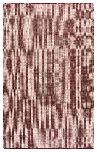 Rizzy Home Twist TW2967 Burgundy Chevron Area Rug, Rectangular 9'x12'