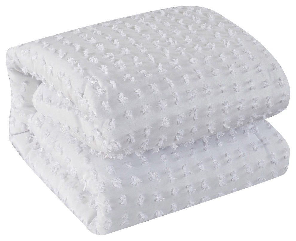 Noell 4-Piece Comforter Set, White, King