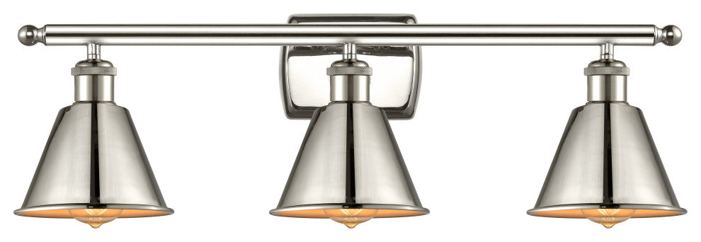 INNOVATIONS LIGHTING 516-3W-PN-M8-LED Smithfield 3 Light Bath Vanity Light