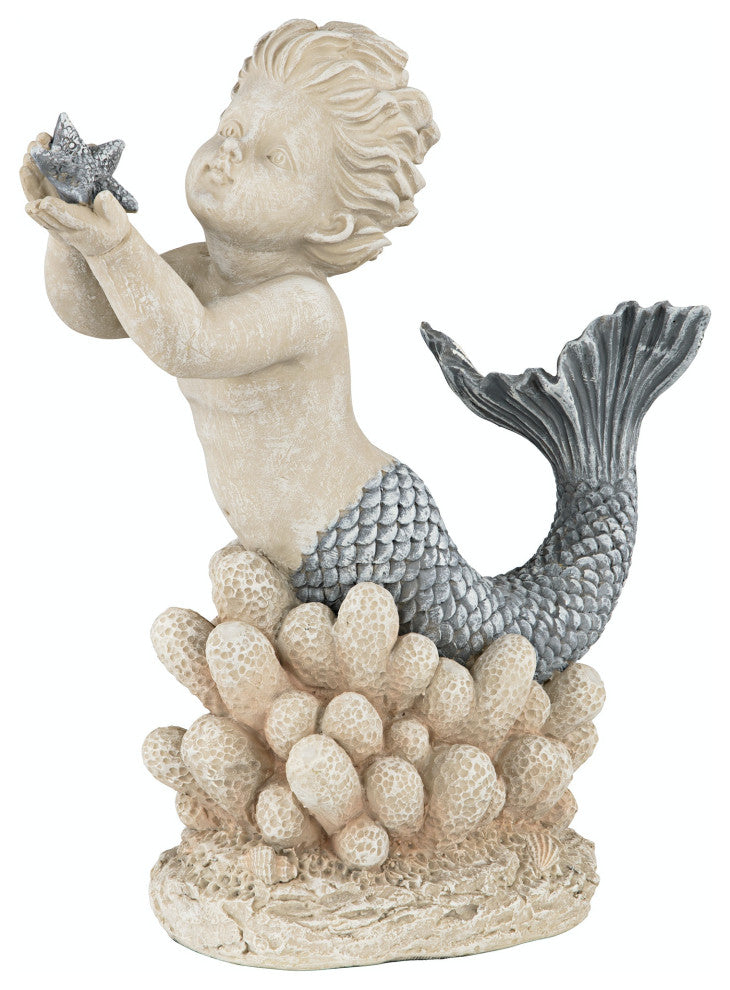 Design Toscano Little Boy Mermaid Swimming Statue