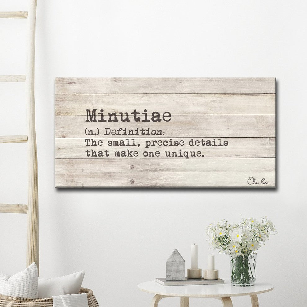 Ready2HangArt 'Define Minutiae' Inspirational Canvas Art by Olivia Rose, 24"x48"