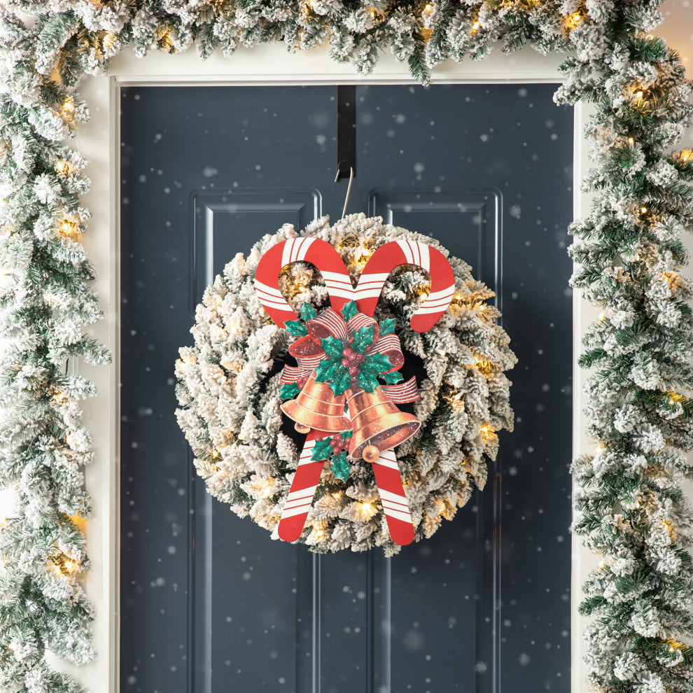 20"H Wooden Christmas Candy Cane Wall Decor