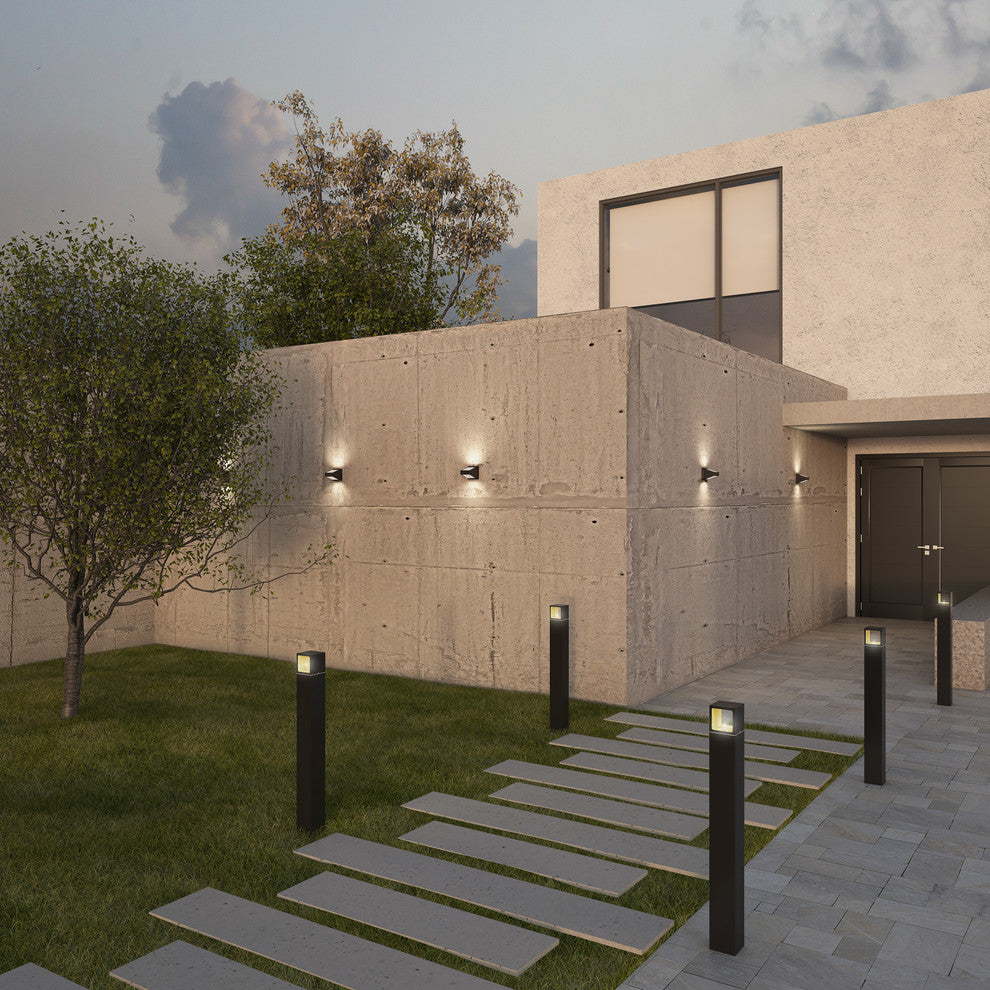 DALS Square Shaped Luminaire LED Path Light, Black