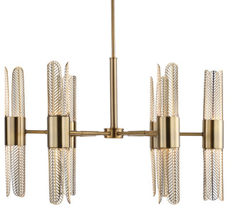 Uttermost Cret 12 Light Brass Chandelier
