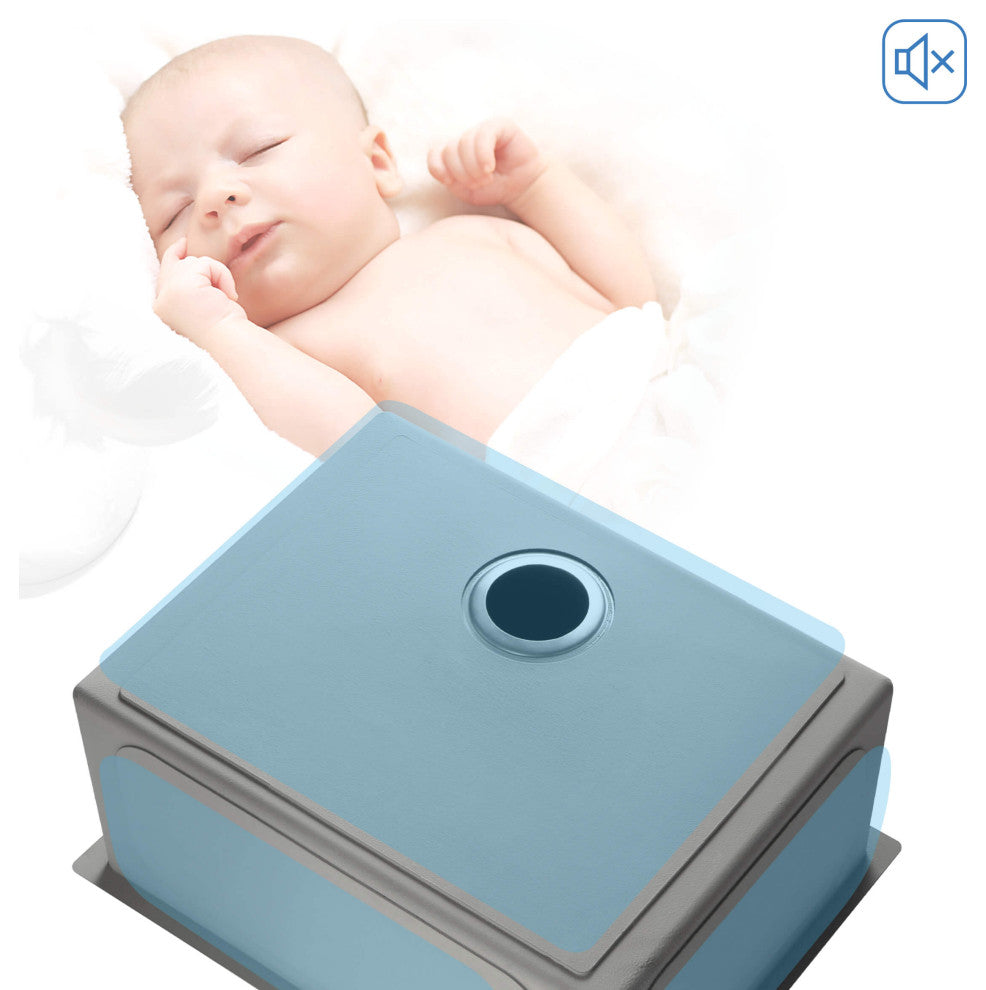 KIBI Handcrafted Undermount Single Bowl 16 gauge Stainless Steel Kitchen Sink, 2