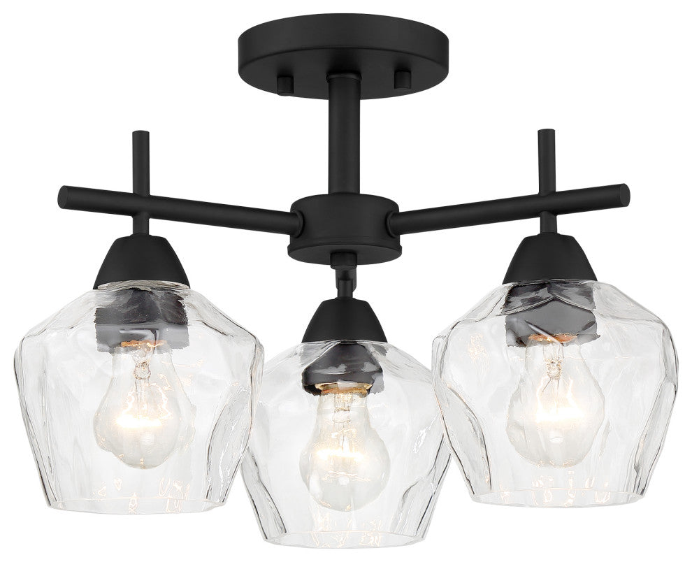 Minka Lavery Camrin 3 Light Semi Flush / Chandelier Coal