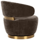 Austin Chocolate Brown Recycled Fabric Swivel Chair Chocolate