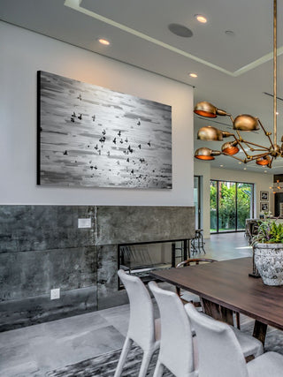 "Birds in Flight" Print on Brushed Aluminum, 45"x30"