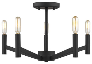 Vector 5-Light Semi-Flush Mount, Midnight Black