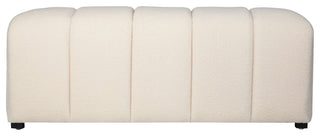 Tess Contemporary Modern Ivory Boucle Upholstered Plush Bench