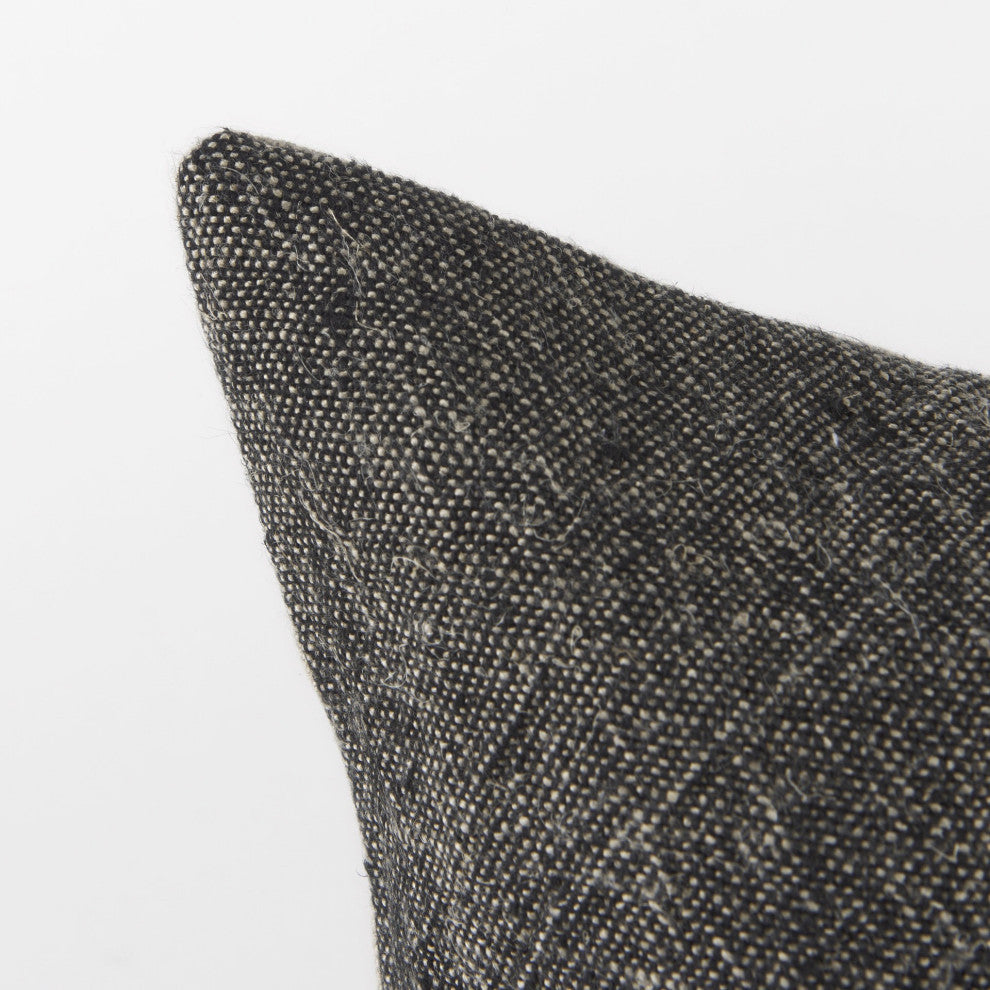 Black and Gray Two Tone Lumbar Pillow Cover