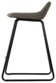 Cortesi Home Ava Counterstools In Faux Leather, Set of 2, Grey