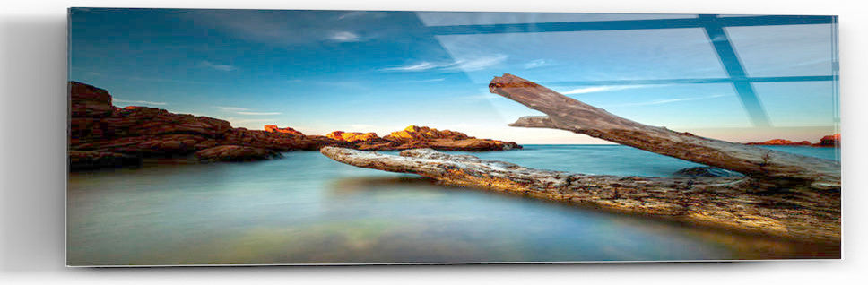 Epic Graffiti "Driftwood Dreams", a High Gloss Acrylic Wall Art, 60" x 20"