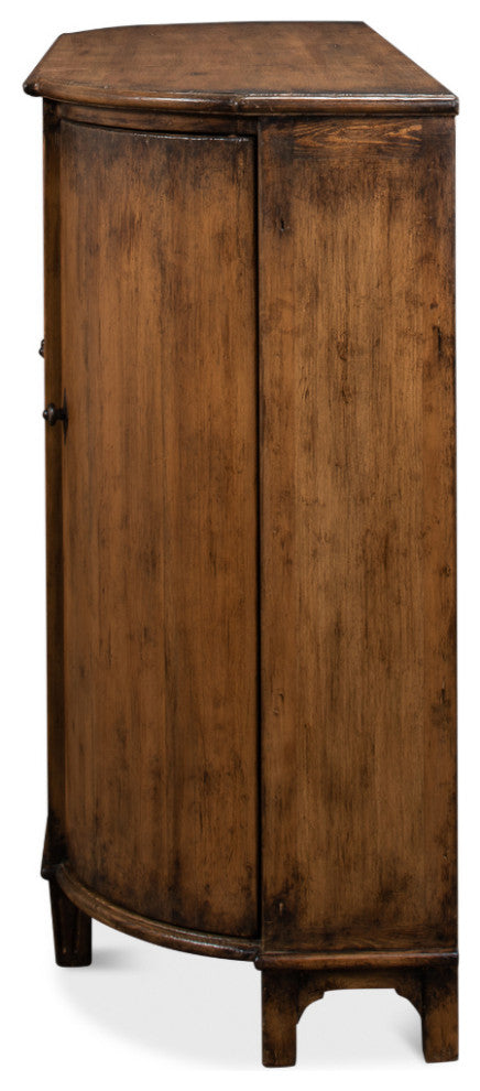 French Country Demilune Cabinet