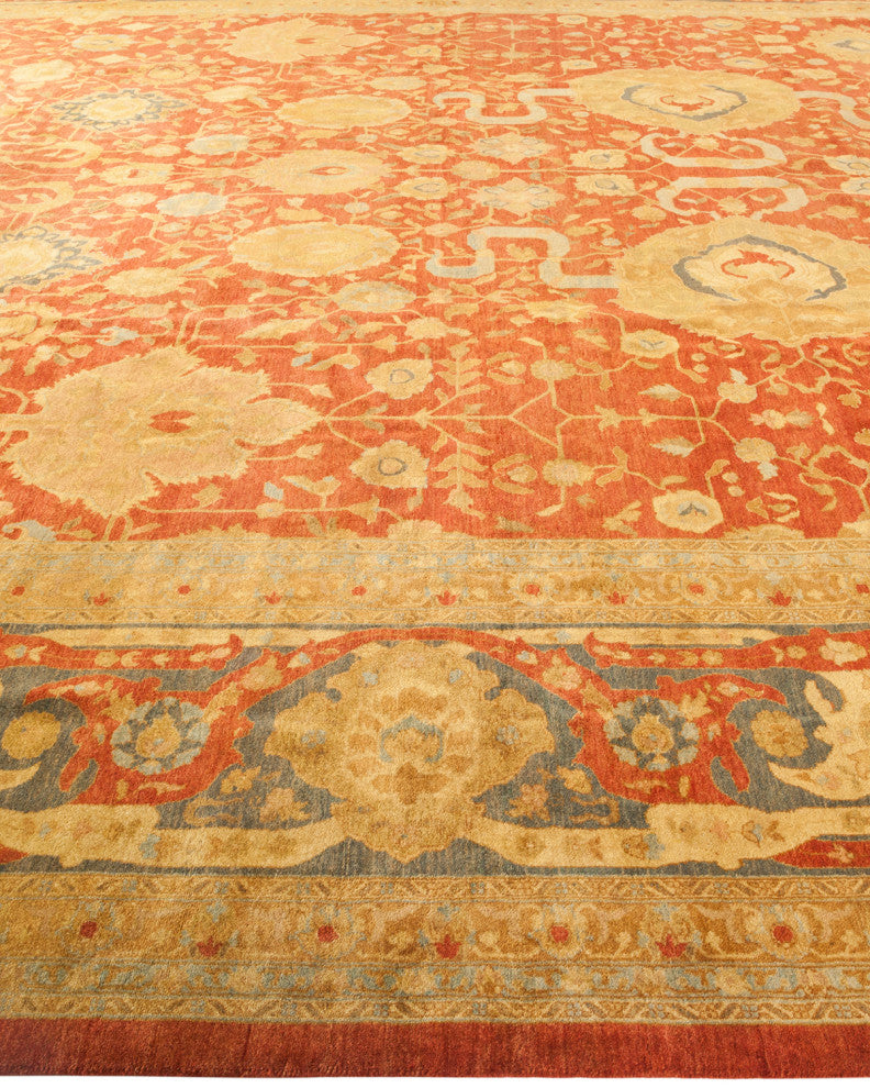 Mogul, One-of-a-Kind Hand-Knotted Area Rug Orange, 12'2"x17'10"