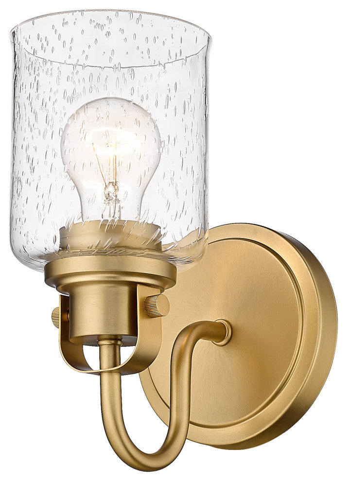 Zlite 340-1S-HG 1-Light Wall Sconce, Clear Seeded