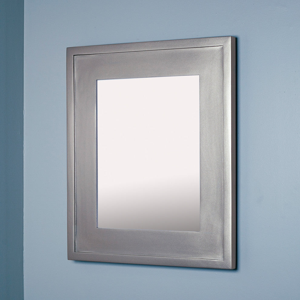 14"x18" Fox Hollow Furnishings Mirrored Medicine Cabinet, Silver