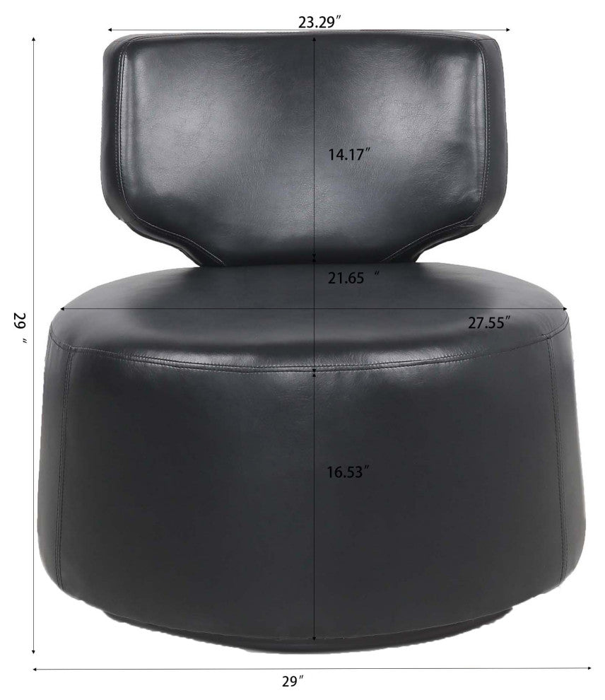Faux Leather/Fabric Side Chair with Metal Base, Black, 29'' X 29''