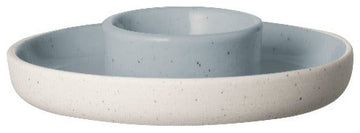 Sablo Egg Cup With Base, 2-Piece Set, Stone