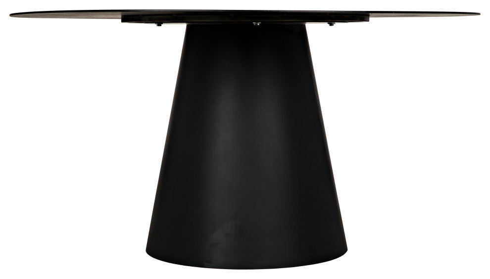 NOIR Furniture - Vesuvius Dining Table, Black Metal - GTAB556MTB
