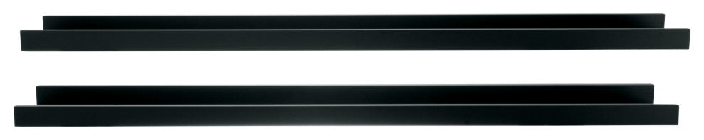 Kiera Grace Edge Floating Photo Frame Shelf Black, 44"x4", Set of 2