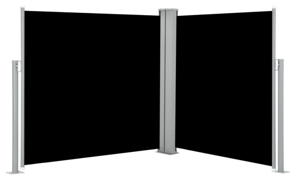 vidaXL Retractable Side Awning Black 39.4"x236.2"