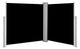 vidaXL Retractable Side Awning Black 39.4"x236.2"