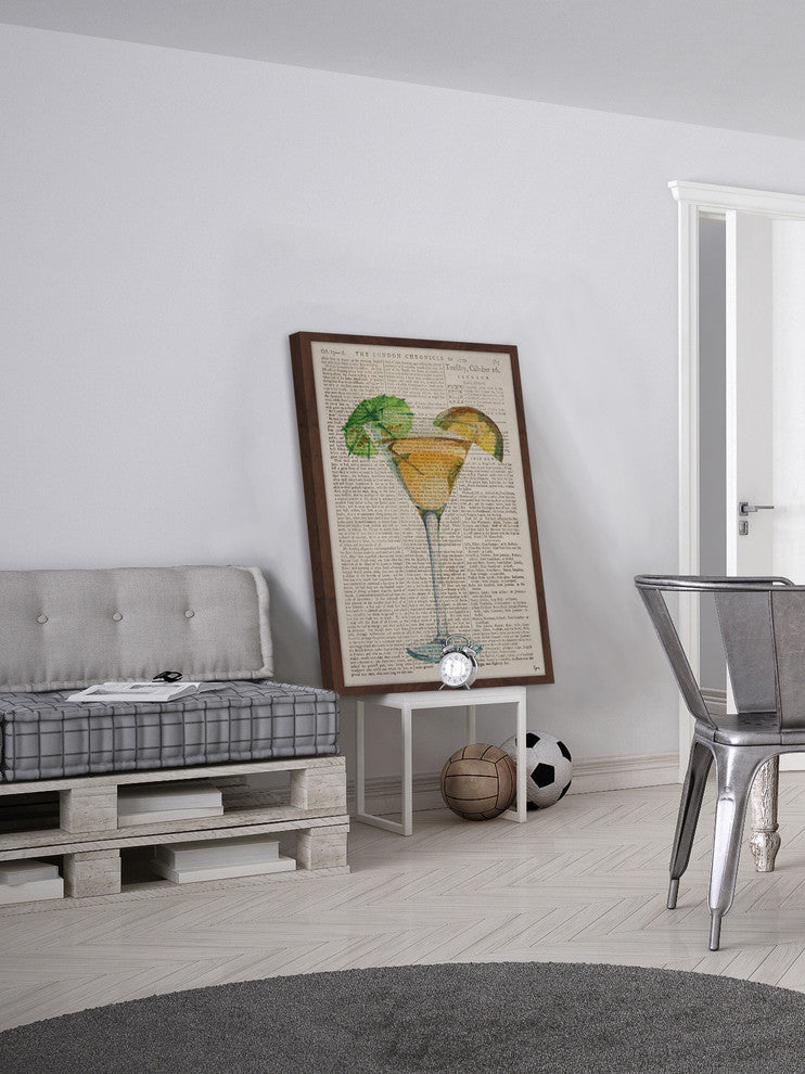 "Tropical Martini" Framed Painting Print, 12"x18"