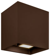 Dals Lighting Indoor/Outdoor Square Directional LED Wall Sconce, Bronze