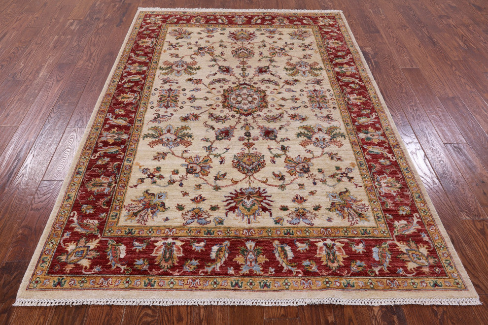 Persian Tabriz Hand-Knotted Wool Rug 5' 1" X 8' 0" Q11273