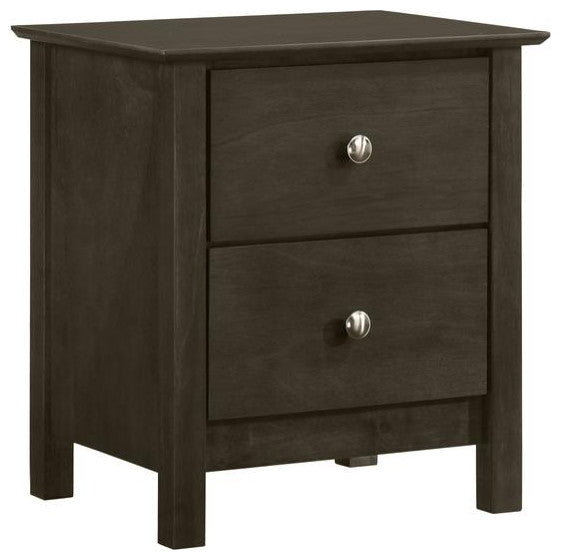 Zodiac 2 Drawer Nightstand-Gray