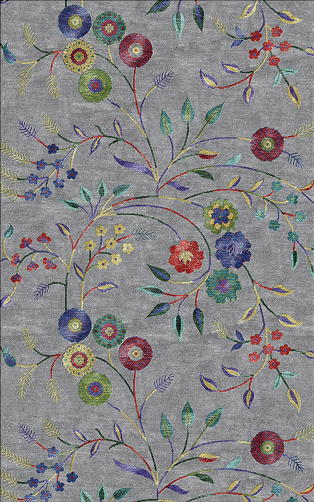Eden Harbor EH8883 Multi-Colored Floral Area Rug, Rectangular 9''x12''