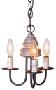 Irvins Country Tinware Bellview Chandelier in Earl Gray - 3 Light