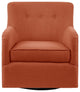 Madison Park Adele Mid Back Round Arm Motion Chair, Spice Orange