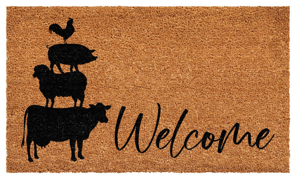 Calloway Mills Farmhouse animals Doormat, 24x48