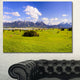 Green Bavaria Field Panorama, Landscape Canvas Art Print, 40"x30"