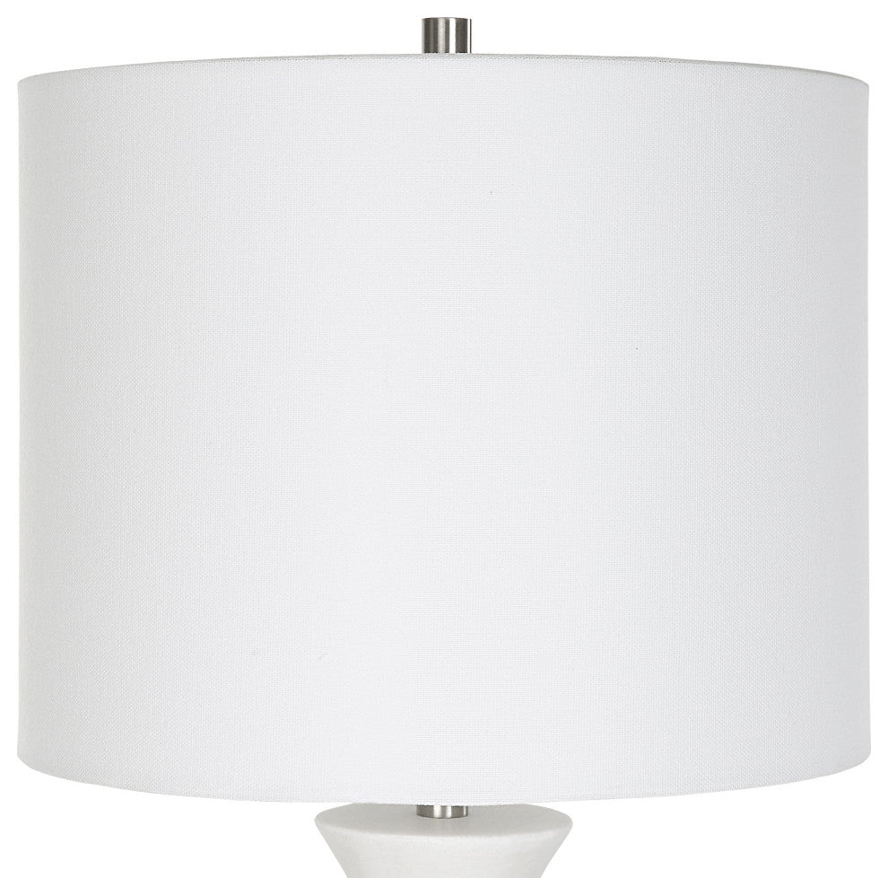 Uttermost Fountain White Marble Buffet Lamp