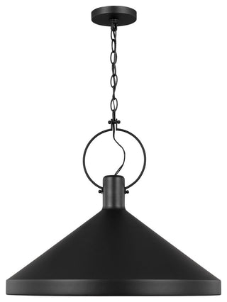 Lyon Large One Light Pendant, Midnight Black