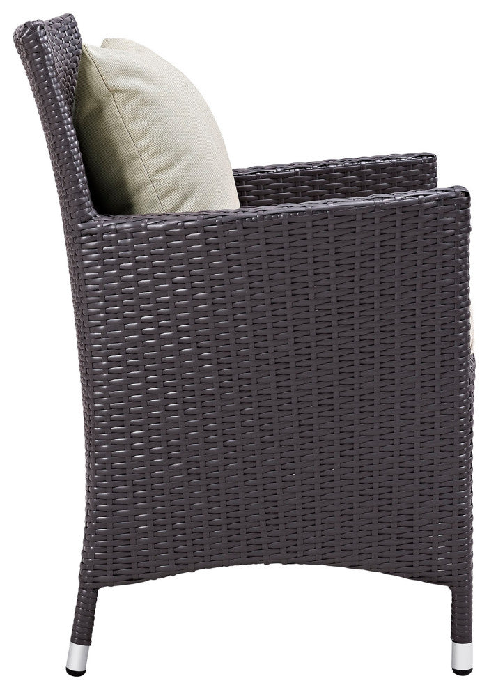 Espresso Beige Convene 7-Piece Outdoor Patio Dining Set