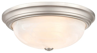 3 Light 5.5" Tall Satin Nickel Flushmount
