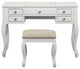 Cherub Vanity Set Featuring Stool And Mirror White