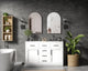 Home Living 54" Double Bathroom Vanity, White