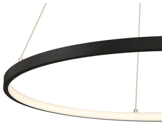 Access Lighting 52068LEDD/ACR Anello 24"W LED Ring Chandelier - Matte Black