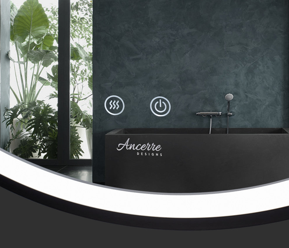 Cirque Round LED Mirror, 24", No Bluetooth