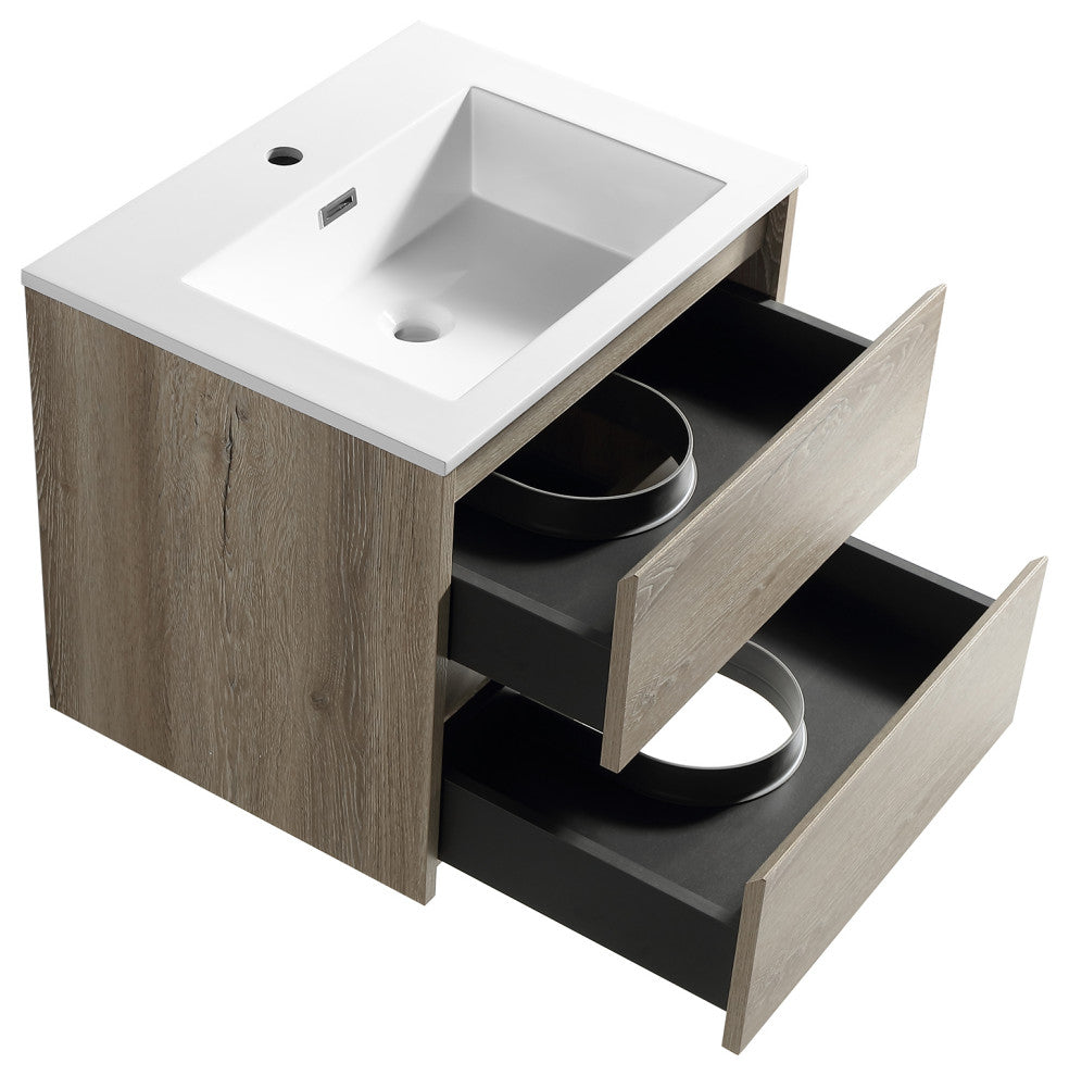 The Marlow Single Bathroom Floating Vanity, Liv, 24"
