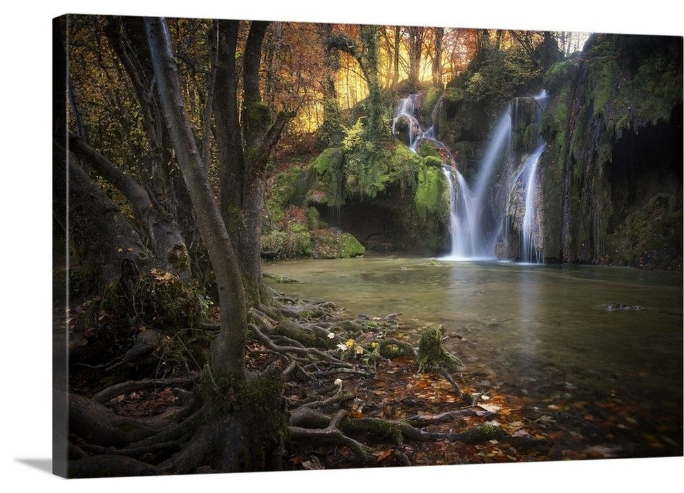 "Cascade des Tufs" Wrapped Canvas Art Print, 48"x32"x1.5"