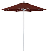 7.5' Silver Anodized Push Lift Aluminum Umbrella, Terrace Adobe Olefin