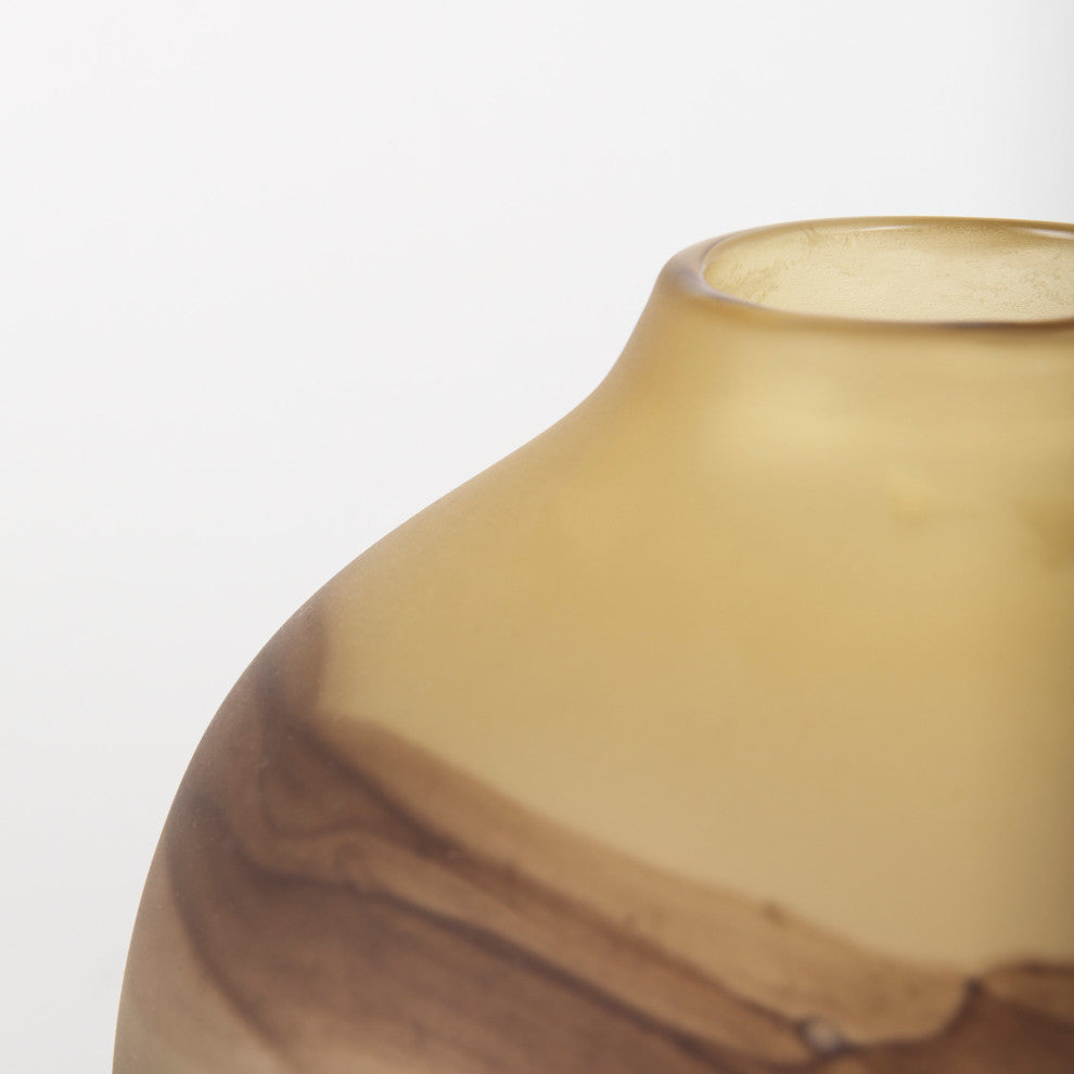 Pyla Short YelloWith Brown Glass Sand Dune Inspired Vase