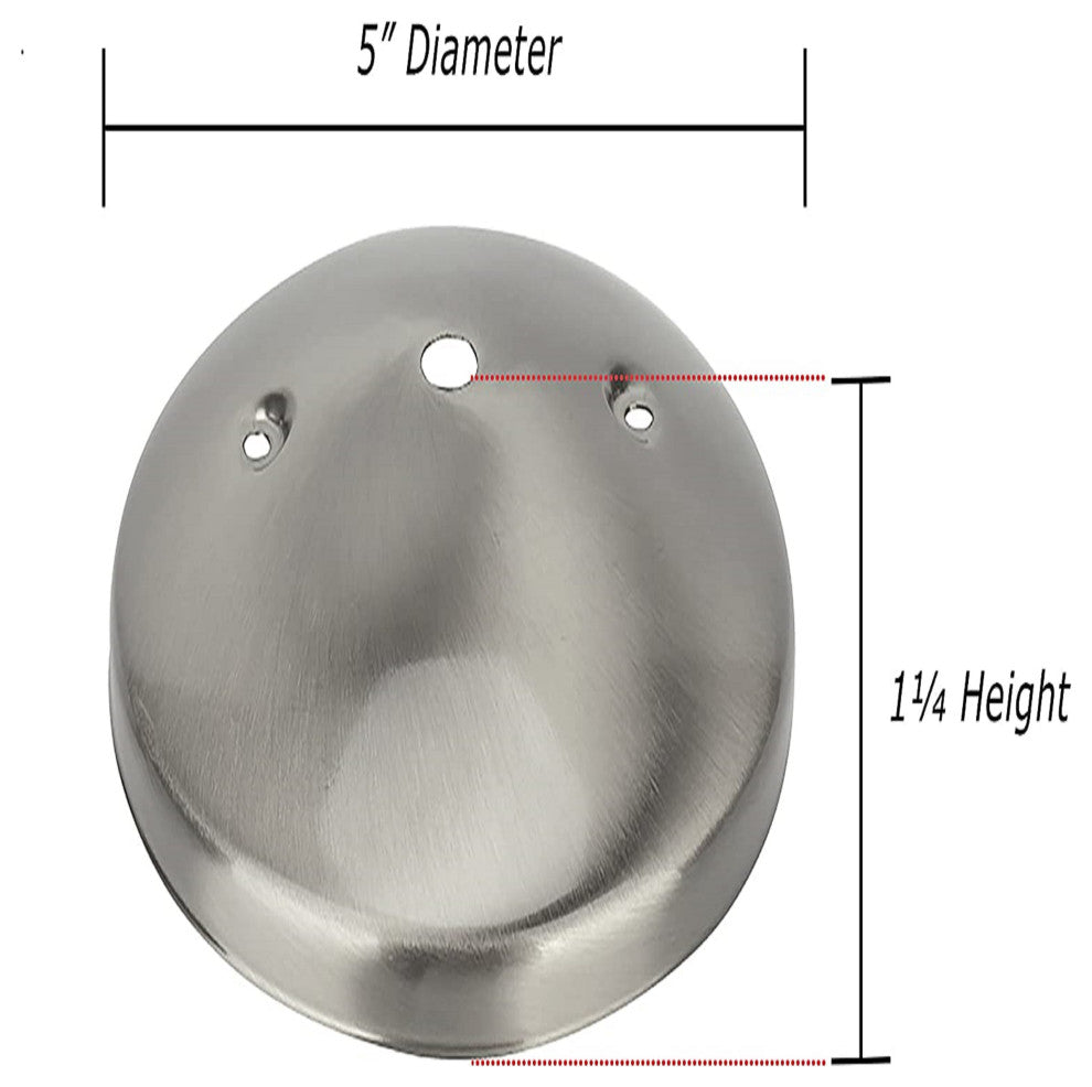 21523-12 Light Fixture Canopy Kit, 5" Dia., Brushed Nickel 2 Pack