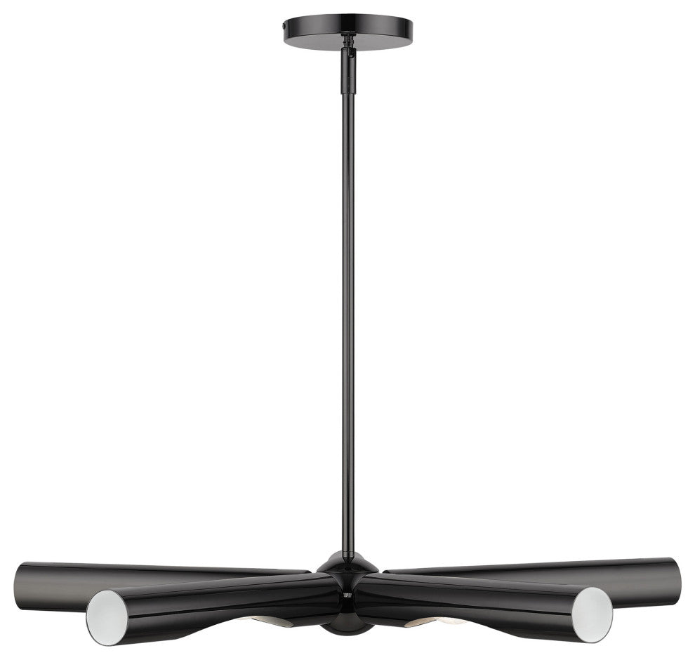 Black Chrome Contemporary, Minimal, Industrial, Urban, Sleek Chandelier